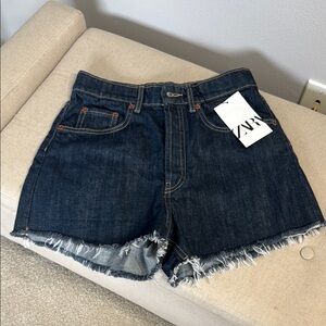 Zara High-Waisted Jeans Shorts